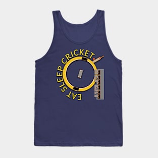 Eat sleep cricket repeat Tank Top